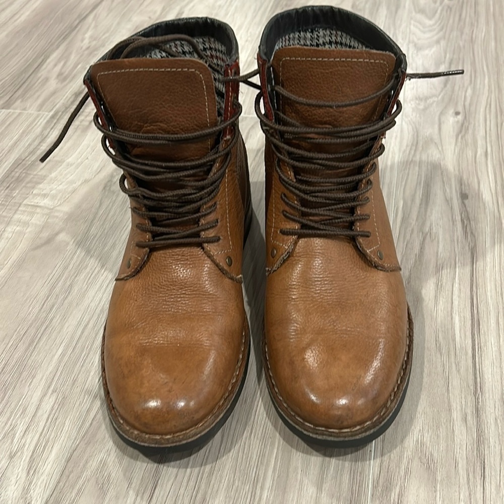 Original Penguin Drago Leather Jerry Jeff Lace-Up Boots size 8